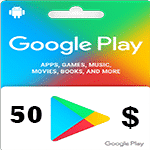 گيفت كارت 50 دلاری گوگل پلی