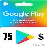 گيفت كارت 75 دلاری گوگل پلی